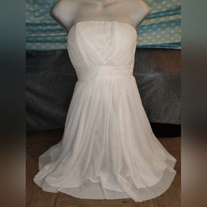 H&M White Strapless Dress 4